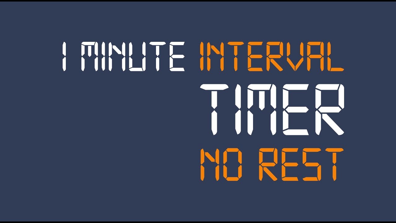 Simple 1 Minute Interval Timer No Rest